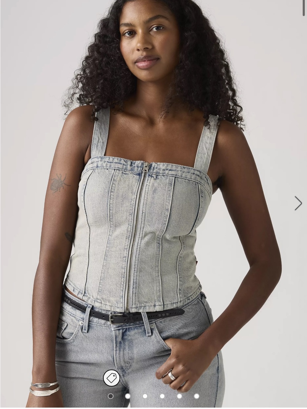 Levi’s never worn with tags sculpted bustier top size M